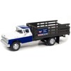 1960 Ford Stake Bed Truck "Chevron" Blue and White 1/87 (HO) Scale Model Car by Classic Metal Works - 2 of 3