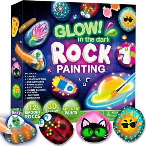 Joyfy Glow in The Dark Rock Painting Kit, Creative DIY Arts and Crafts Set for Kids Ages 6-12, Craft Paint Kits for Kids Birthday Easter Gift Toy - 1 of 4
