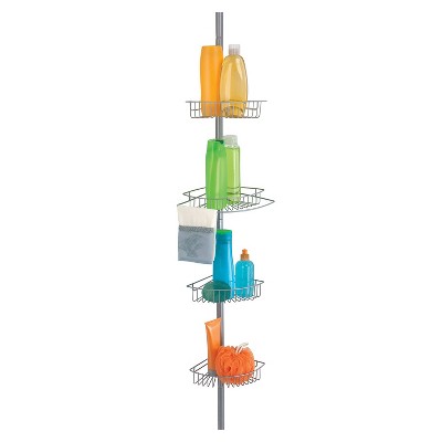 4 Tier Tension Corner Shower Caddy Bronze - Bath Bliss : Target