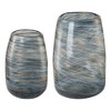 Uttermost Aurora Swirl Glass Vases,Blue and Gold, Set of 2 - 3 of 4