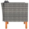 vidaXL Garden Sofa Grey PE rattan Removable Covers Garden Sofa - 4 of 4