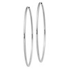 Black Bow Jewelry 1.5mm, 14k White Gold Endless Hoop Earrings, 58mm (2 1/4 Inch) - 2 of 4