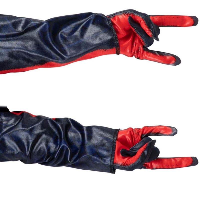 HalloweenCostumes.com One Size Fits Most Boy  Miles Morales Child Gloves., Black/Red, 2 of 8