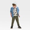 Toddler Boys' Chambray Hooded Shacket - Cat & Jack™ Medium Wash - image 3 of 3