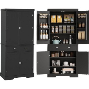 72 Inches Tall Kitchen Pantry Cabinet with Drawer, Modern Wood Storage Cabinet with Adjustable Shelves for Bathroom, Living Room, Dining Room - 1 of 4