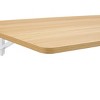 GlasFlength Folding Tables Wall Mounted Space Optimizing Surface Compact Simple Design for Multipurpose Rooms, Burly Wood, 44.8"*22"*6.5" - 3 of 4