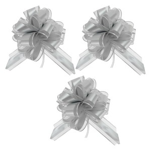 Unique Bargains Matte Bows for Gift Wrapping Christmas Decorative 47.24"x1.97" 3Pcs - 1 of 4