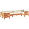 vidaXL 7 Piece Patio Sofa Set with Cushions - Wax Brown - 2 of 4