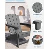homfan Modern HDPE Plastic Adirondack Chair - Poly Lumber Weather Resistant Firepit Chair - with Wooden Textured - 4 of 4