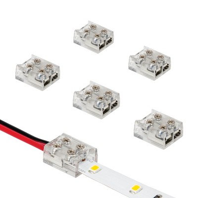 Armacost Lighting 2 Pin LED Strip Light Screw Tape to Wire Connector 6pk Light Accessory