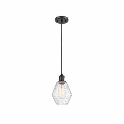 Cindyrella - 1 Light Cord Hung Mini Pendant In Industrial Style-10 Inches Tall and 6 Inches Wide