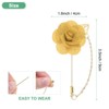 Unique Bargains Wedding Camellia Flower Lapel Pin with Leaf Brooch for Men Suit 3.5 x 1.6 Inch 1 Pc - 3 of 4
