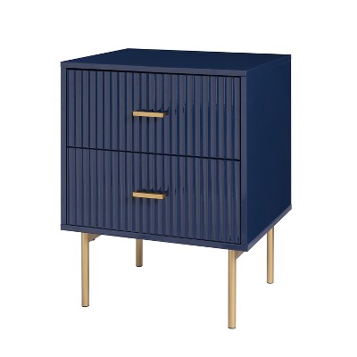 Conrad 2-Drawer Nightstand with Metal Legs | HULALA HOME