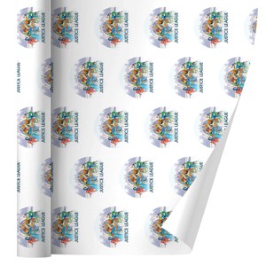 Justice League Hall Of Justice Gift Wrap 30" x 72" - 1 of 4