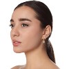 Surgical Steel Drop Huggie Hoop Earrings Set, Gold Plated with CZ Studs, Hypoallergenic & Tarnish-Resistant - 3 of 4