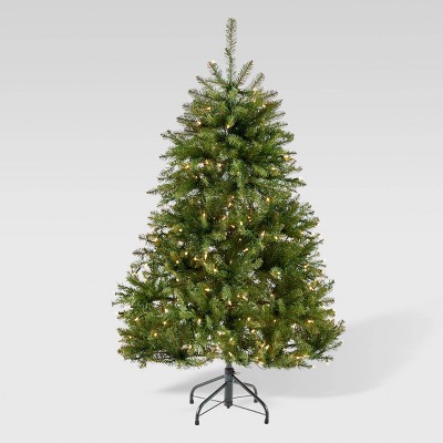 4.5ft Fraser Fir Hinged Artificial Christmas Tree Clear Light - Christopher Knight Home