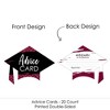 Big Dot of Happiness Maroon Grad - Best is Yet to Come - Burgundy Grad Cap Wish Card Grad Activities - Shaped Advice Cards Games - Set of 20 - 3 of 4