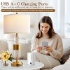 KTMBDW Set of 2 Modern Lamps for Living Room, Bedroom Nightstand Table Lamp with 2 USB Charging Ports for End Table Entryway, 2 Bulbs Included, Gold - 4 of 4
