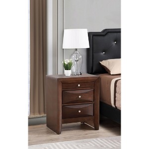 NicBex Elegant Nightstand With 3 Drawers Wooden Bedside Table End Table for Bedroom, Living Room - 1 of 4