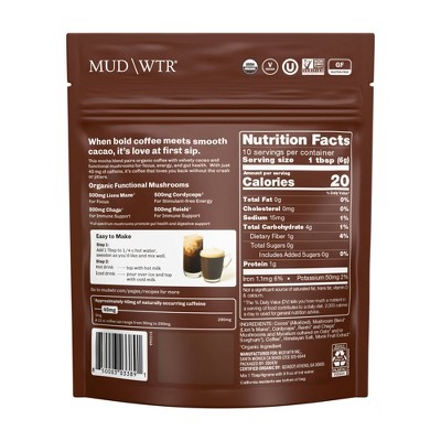 MUD\WTR Organic Coffee Mocha Mushroom Coffee - 2.1oz