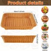 Aoibox 10 Pcs Wicker Woven Bread Basket,Imitation Rattan Fruit Tray, Stackable Rectangular Food Baskets for Serving,Display,Storage in Restaurant,Home - 2 of 4