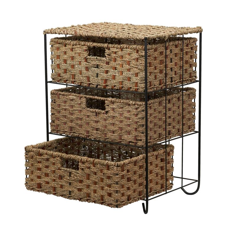Household Essentials 3 Drawer Chest Rattan, 5 of 10