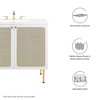 Modway Chaucer 36" Bathroom Vanity Cabinet – Contemporary Storage Base with Slatted Doors (Sink Not Included) - 3 of 4