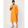 INSPIRE CHIC Men's Cotton Long Sleeves V Neck Chest Pocket Nightgown - 2 of 4