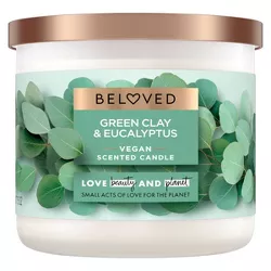 Beloved Green Clay and Eucalyptus Vegan Scented Candle - 15oz