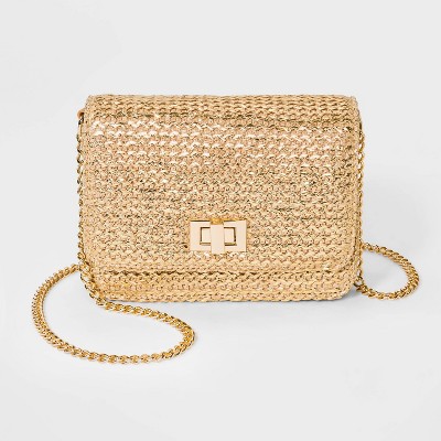 girls gold bag