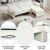 CIPACHO Convertible Futon Sofa Bed Futon Sofa Couch with an Adjustable Backrest, a Reversible Chaise Lounge and Two Removable Armrest Pillows, Beige - 3 of 4
