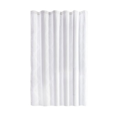 Lara Cream Cotton Jacquard Shower Curtain with Polyester Lining