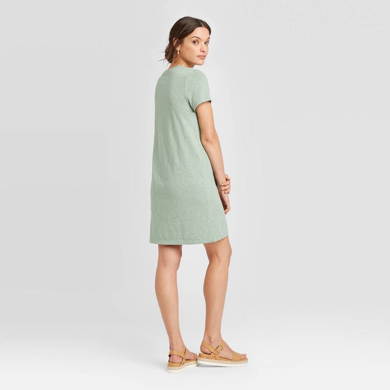 Women&#39;s Short Sleeve T-Shirt Dress - Universal Thread&#8482; Green L, 2 of 4