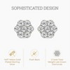 Gilded Lab-Grown Diamond 7 Stone Flower Earrings in 925 Sterling Silver & 14KT Yellow Gold-Plated Silver | 1/4, 1/2, 1, 2 Carat Total Weight - 2 of 4