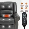 CAVINAS Heated Power Lift Recliner Chair, Dual Motor Massage with Infinite Positions, USB Charging Port, Faux Leather/Top-Grain Leather - 4 of 4