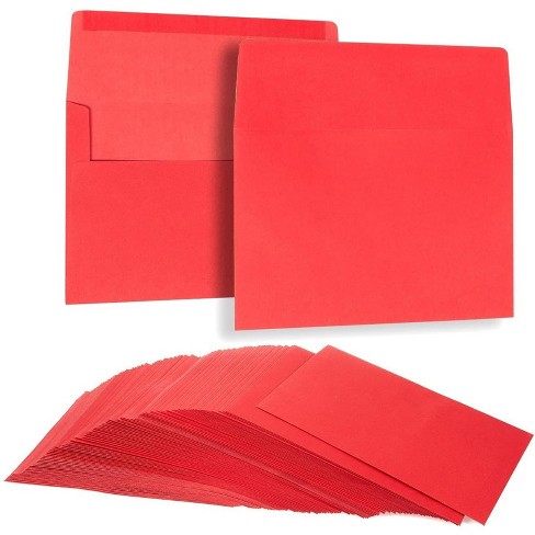 A7 Printable Red Envelopes 5X7 50 Pack - Quick Self Seal,for 5x7 Cards|  Perfect for Weddings, Invitations, Photos, Graduation, Baby Shower| 5.25 x