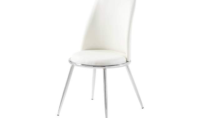 Weizor 21&#34; Dining Chairs White and Chrome - Acme Furniture, 2 of 7, play video