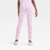 Girls' 'Strawberry' Leggings - Cat & Jack™ Light Pink - 2 of 3