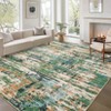 Indoor Washable Area Rugs Soft Low Pile Non Slip Floor Mat Thin Modern Abstract Printed Floor Carpet for Living Room Bedroom - 3 of 4