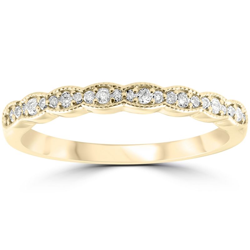Pompeii3 1/4 cttw Diamond Stackable Womens Wedding Ring 14k Yellow Gold, 1 of 5