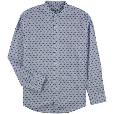 Tasso Elba Mens Gacela Print Button Up Shirt