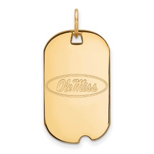 Black Bow Jewelry 14k Yellow Gold Plated Sterling Silver Mississippi Rebels NCAA Pendant - 1 of 3