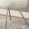 Vexley Faux Fur Glam Accent Chair White/Gold - miBasics - image 3 of 3