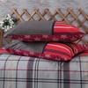 Sussexhome Masculine Collection Duvet Cover Set | Red, Full Size Duvet Cover, 1 Duvet Cover, 1 Fitted Sheet and 2 Pillowcases - 3 of 4