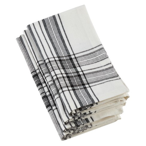 Saro Lifestyle Cotton Plaid Design Table Napkins - image 1 of 4