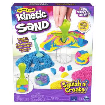 Kinetic Sand Sandisfactory Set with Tools & Molds, Squeezable