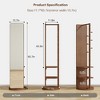 PAGED 65.7"x17.7" Full Length Mirror,Leaning Floor Full Body Mirror with Shelves for Storage,Suitable for Bedroom,Living Room,Cloakroom - 3 of 4