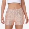 Anna-Kaci Women's Sequin Shorts Elastic Waist Sparkly Party Bottoms with Pockets - 2 of 4