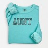 Simply Sage Market Embroidered Aunt Outline Lightweight Garment Dyed Sweatshirt - 2 of 4