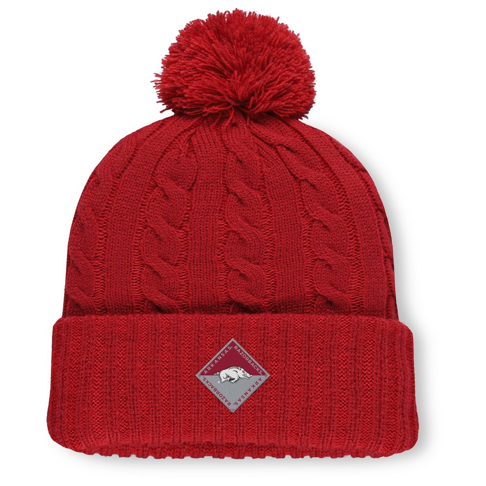 NCAA Arkansas Razorbacks Saige Knit Cuffed Pom Beanie